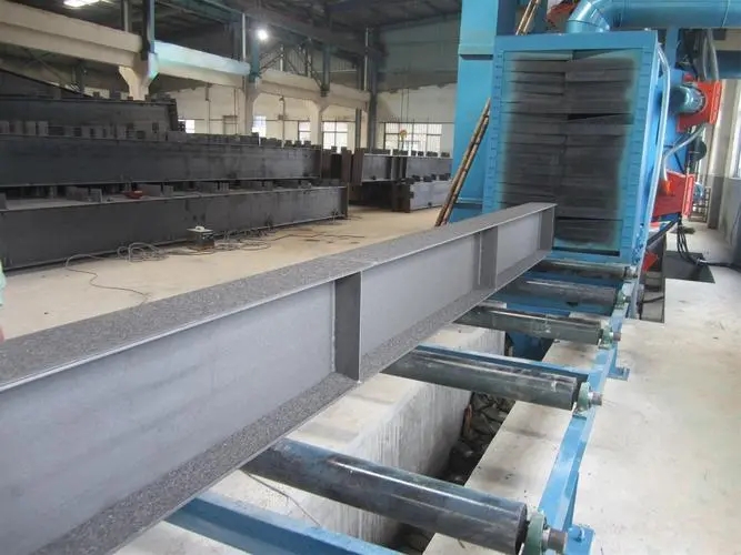 丽水自动输送重型工件喷砂机及其应用